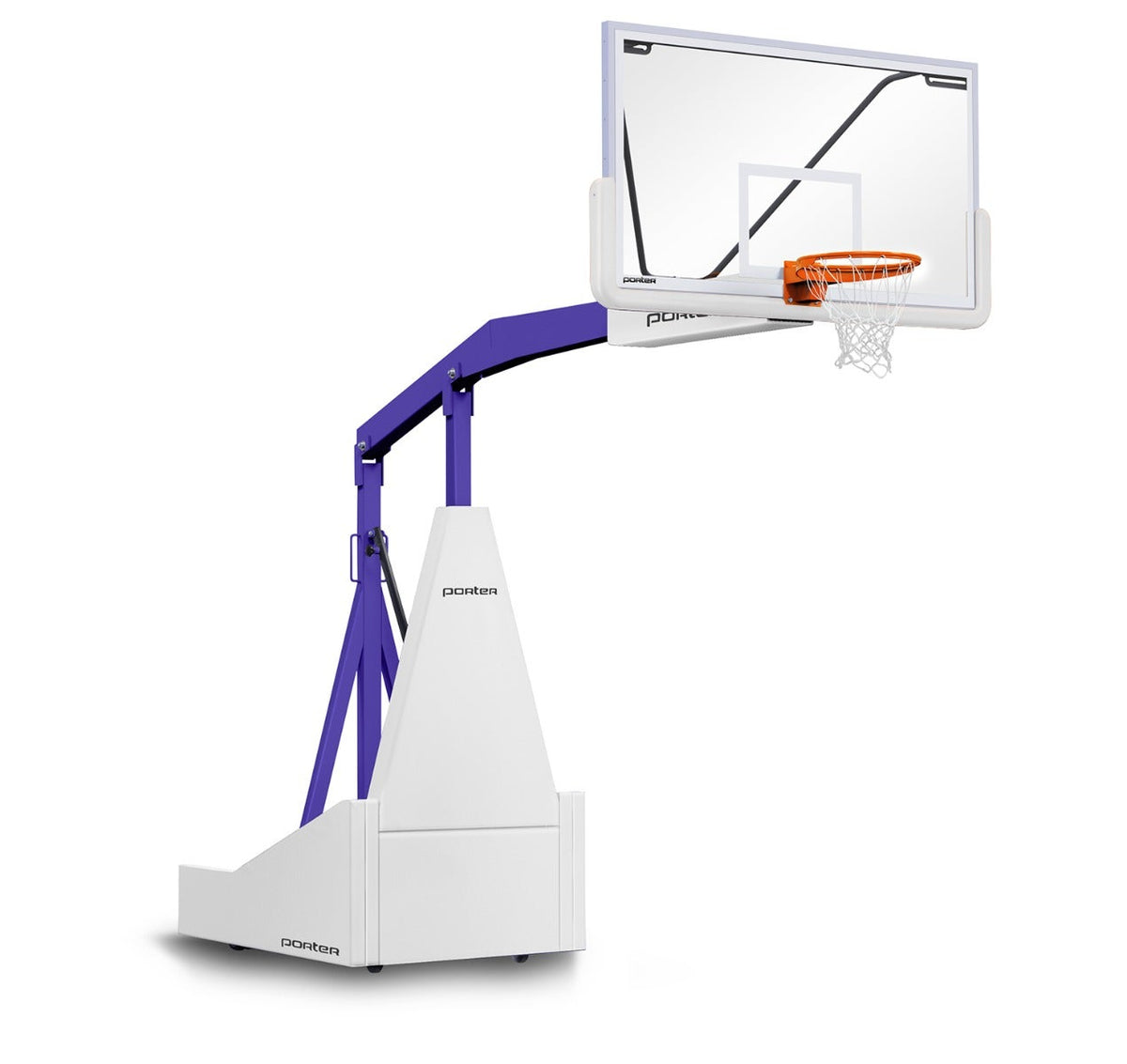 Porter Athletic 1135 Competition Portable Backstop White, Purple, No Graphics