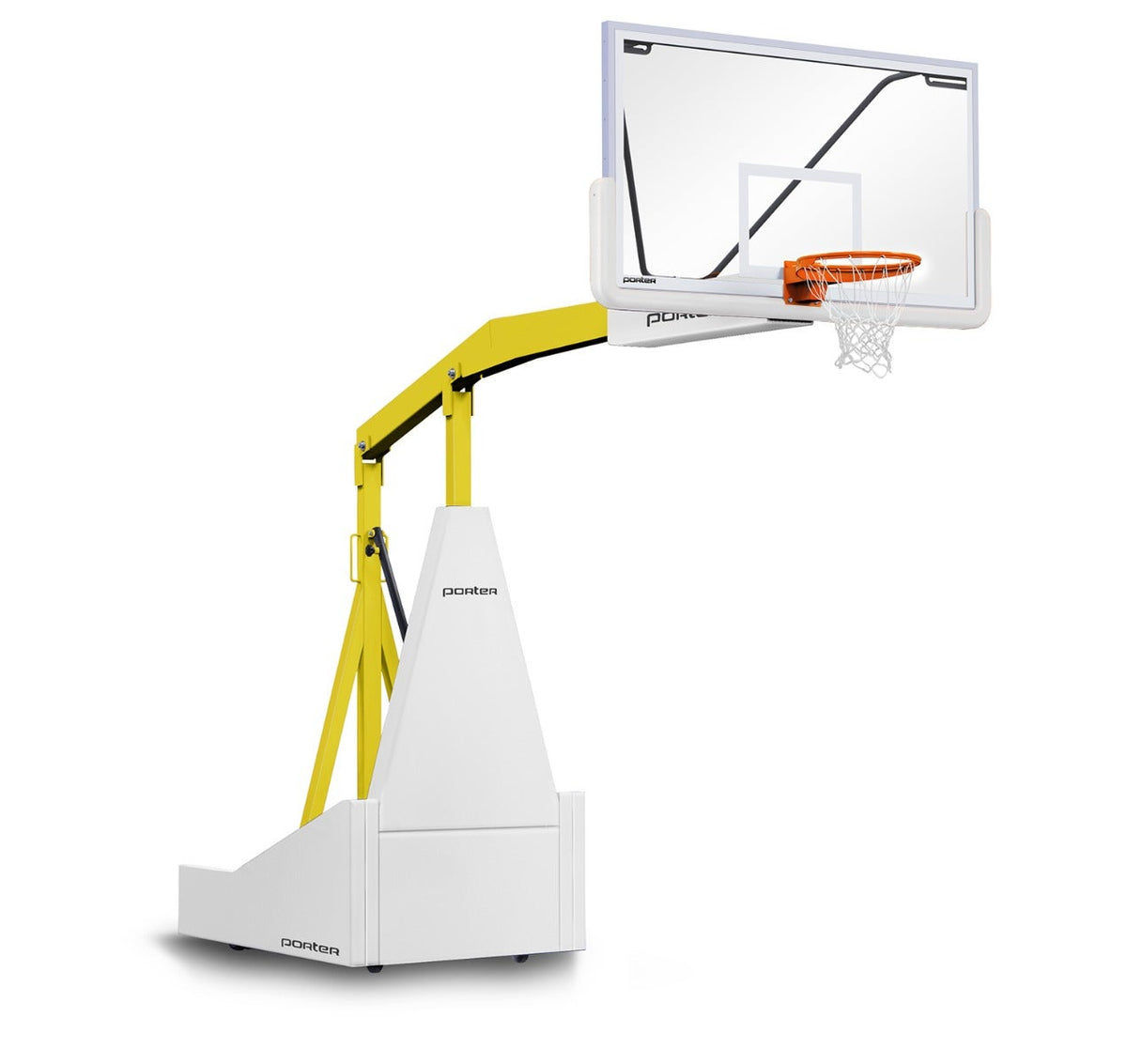 Porter Athletic 1135 Competition Portable Backstop White, Yellow Gold, No Graphics