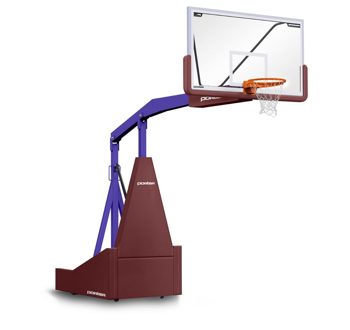 Porter Athletic 1135 Competition Portable Backstop Maroon, Purple, No Graphics