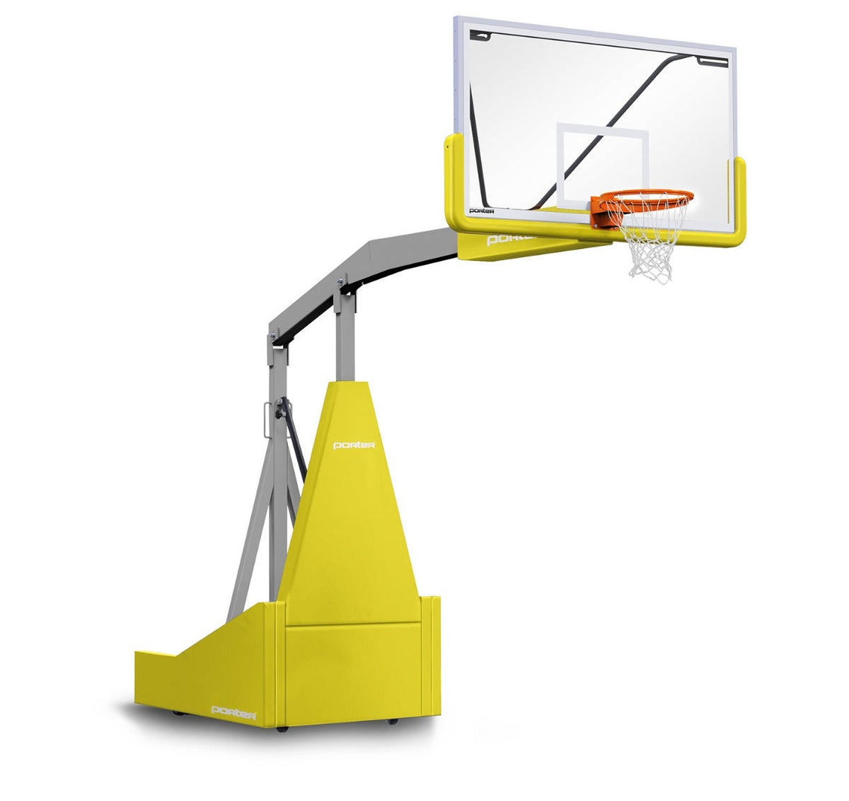 Porter Athletic 1135 Competition Portable Backstop Yellow Gold, Gray, No Graphics