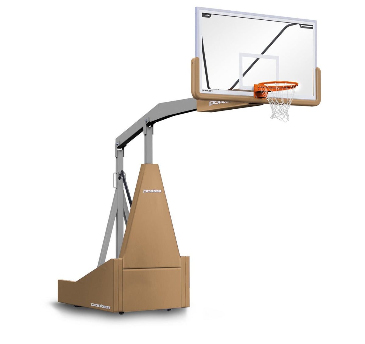 Porter Athletic 1135 Competition Portable Backstop Tan, Gray, No Graphics