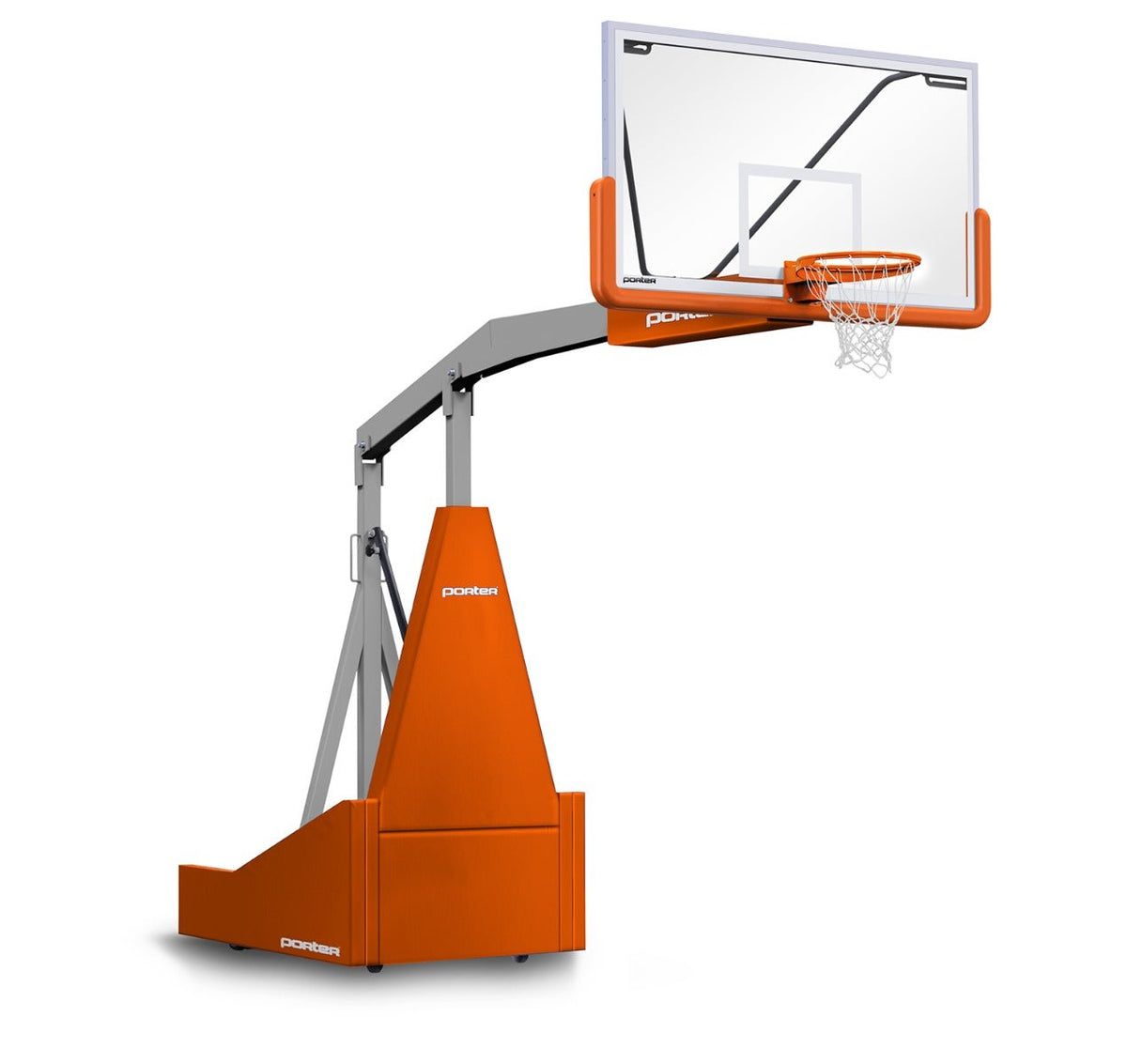 Porter Athletic 1135 Competition Portable Backstop Orange, Gray, No Graphics