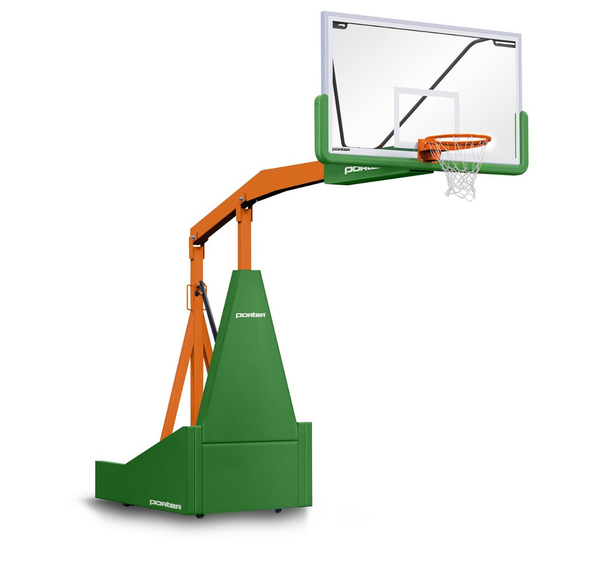 Porter Athletic 1135 Competition Portable Backstop Kelly Green, Orange, No Graphics