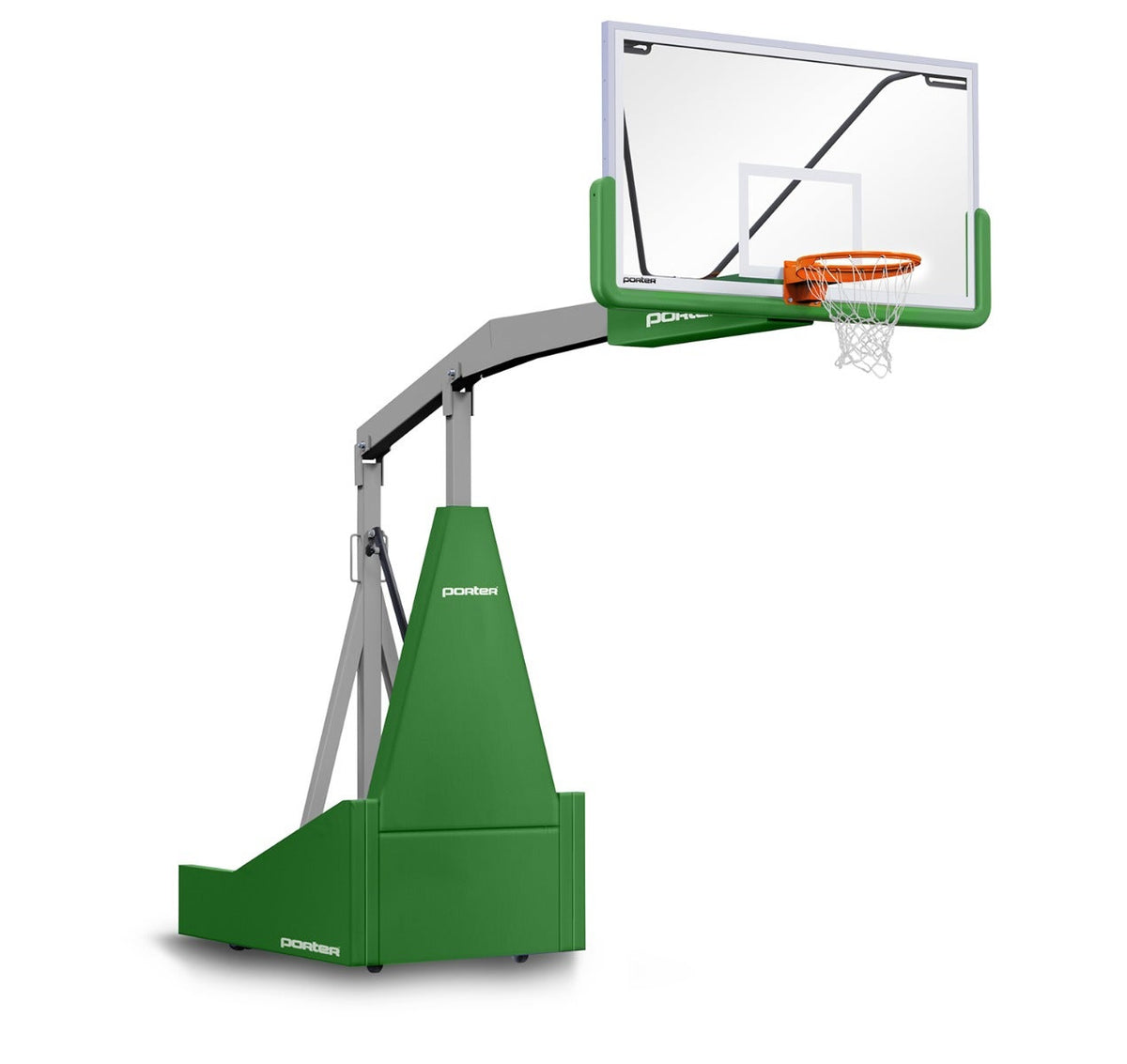 Porter Athletic 1135 Competition Portable Backstop Kelly Green, Gray, No Graphics