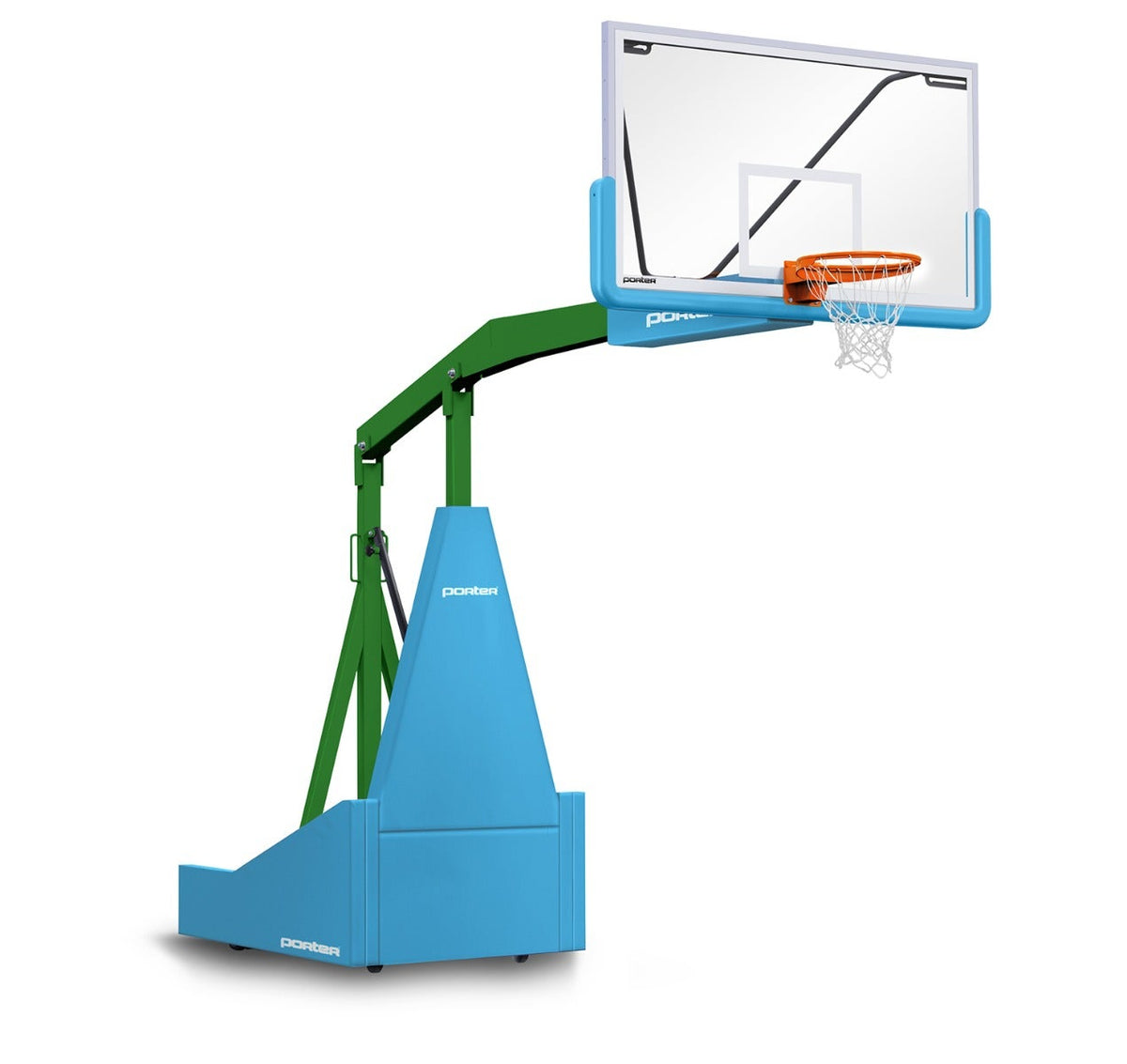 Porter Athletic 1135 Competition Portable Backstop Light Blue, Kelly Green, No Graphics