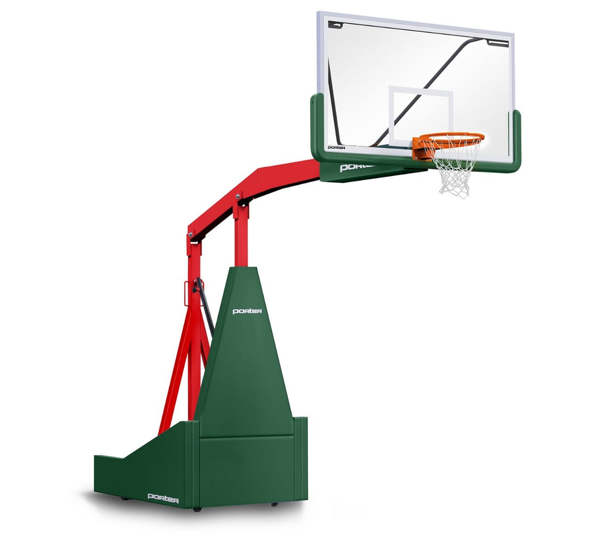 Porter Athletic 1135 Competition Portable Backstop Dark Green, Red, No Graphics