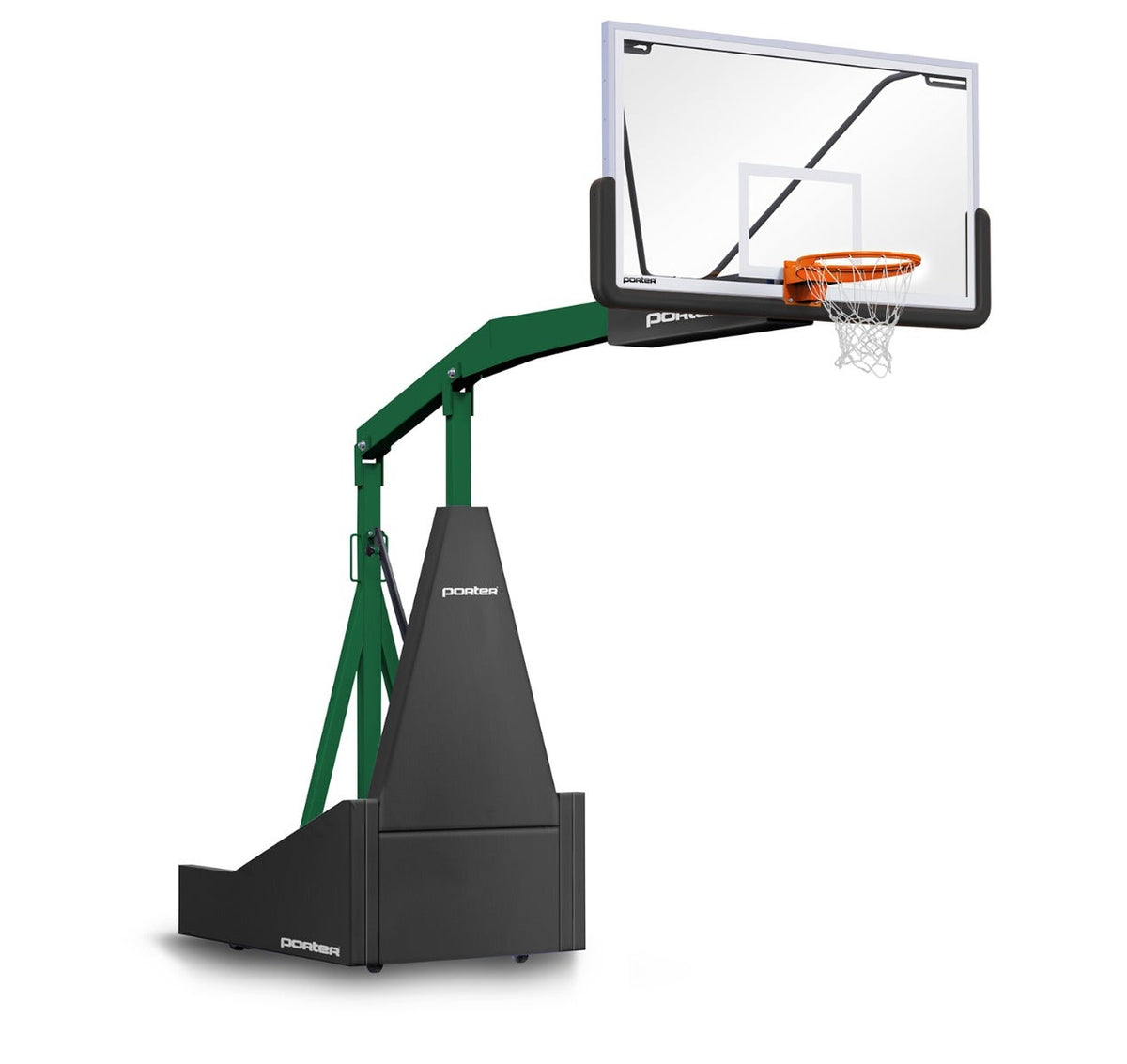 Porter Athletic 1135 Competition Portable Backstop Black, Dark Green, No Graphics