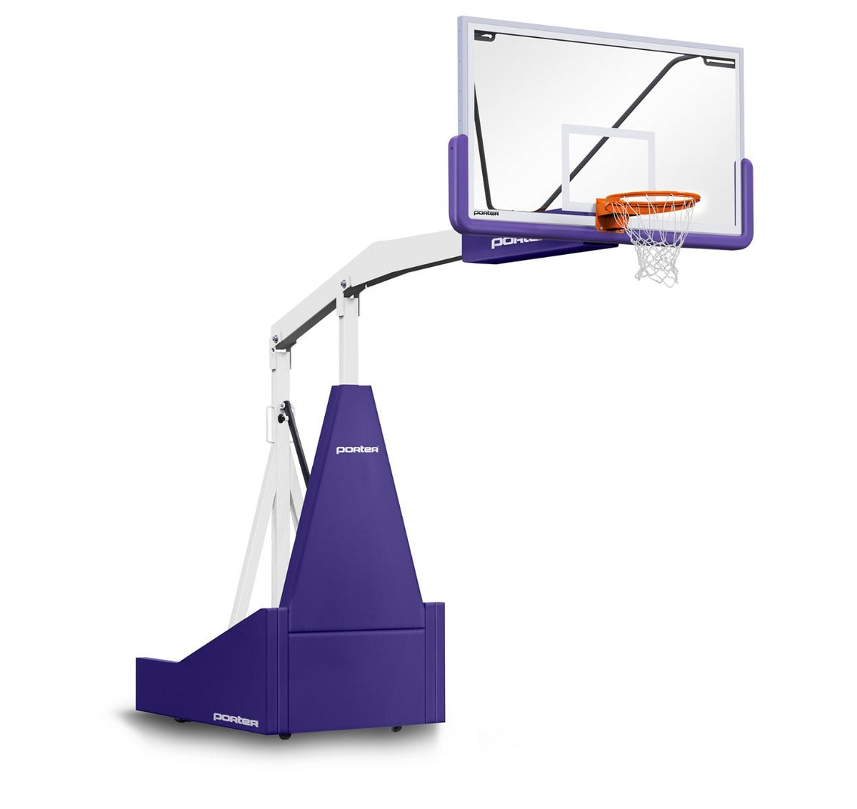 Porter Athletic 1135 Competition Portable Backstop Purple, White, No Graphics