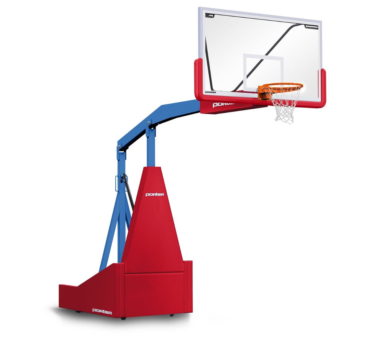 Porter Athletic 1135 Competition Portable Backstop Red, Royal Blue, No Graphics