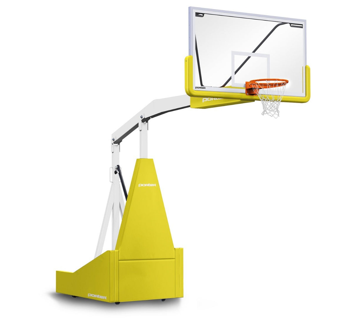 Porter Athletic 1135 Competition Portable Backstop Yellow Gold, White, No Graphics