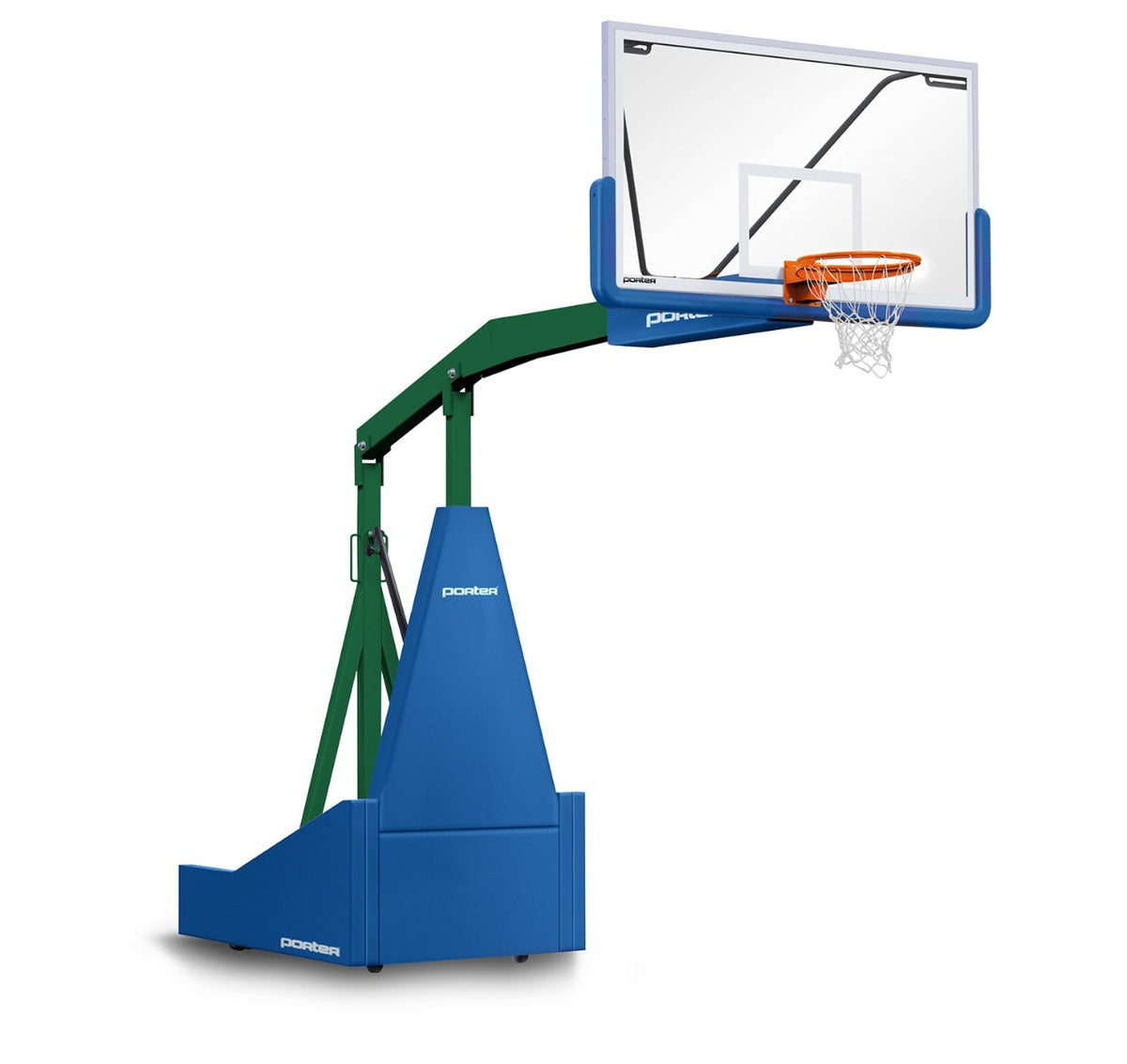 Porter Athletic 1135 Competition Portable Backstop Royal Blue, Dark Green, No Graphics