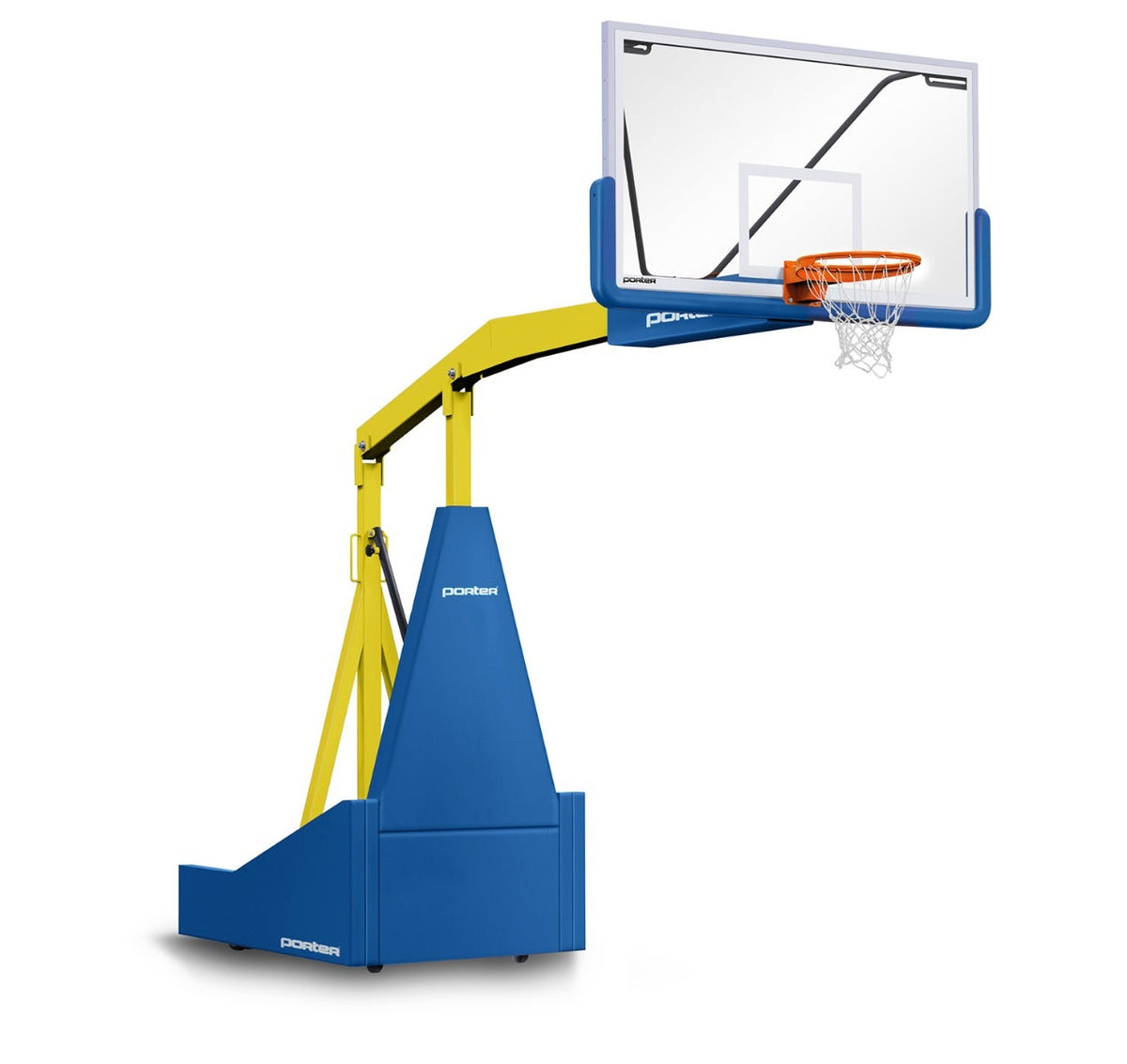 Porter Athletic 1135 Competition Portable Backstop Royal Blue, Yellow Gold, No Graphics