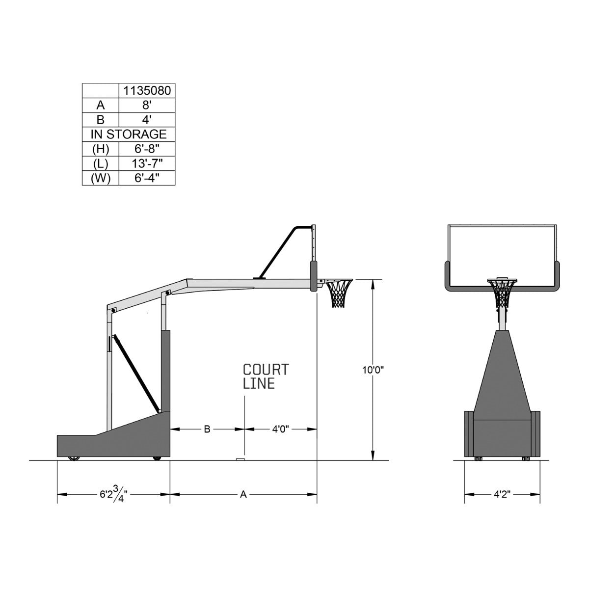 Porter Athletic 1135 Competition Portable Backstop Product image 5