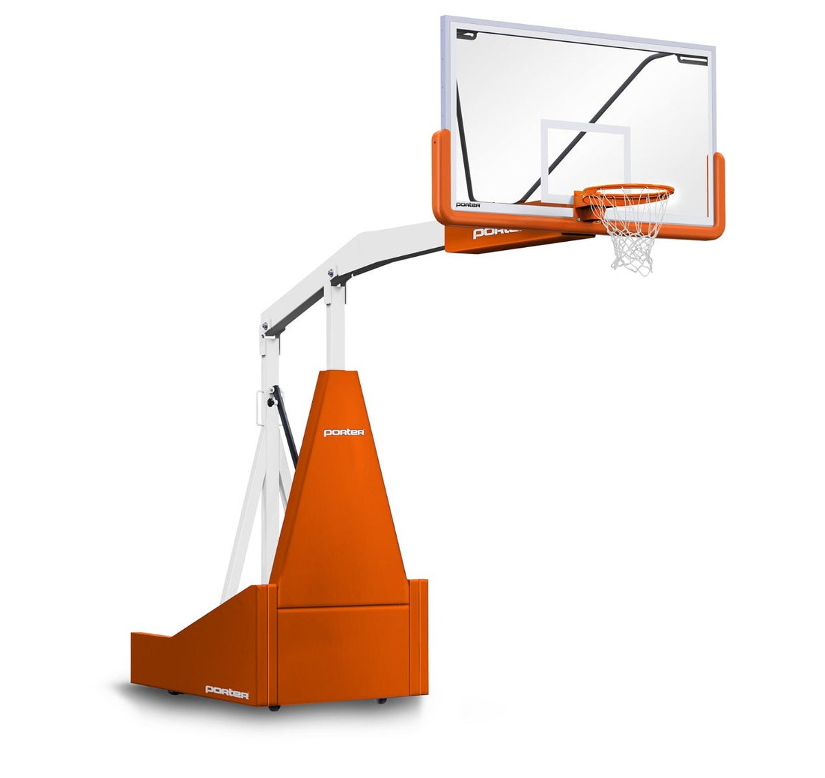 Porter Athletic 1135 Competition Portable Backstop Orange, White, No Graphics