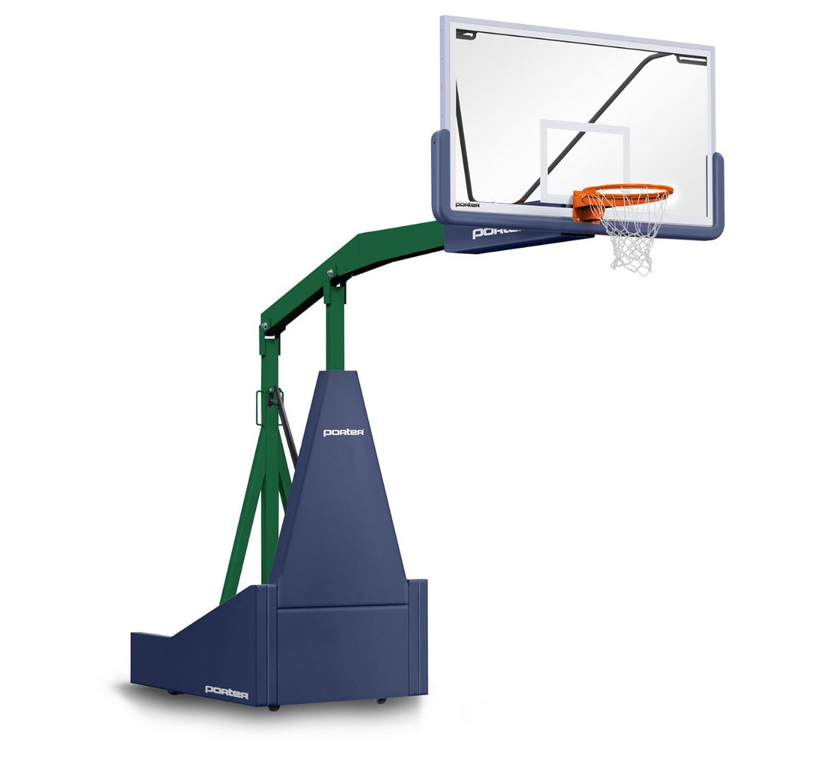 Porter Athletic 1135 Competition Portable Backstop Navy Blue, Dark Green, No Graphics