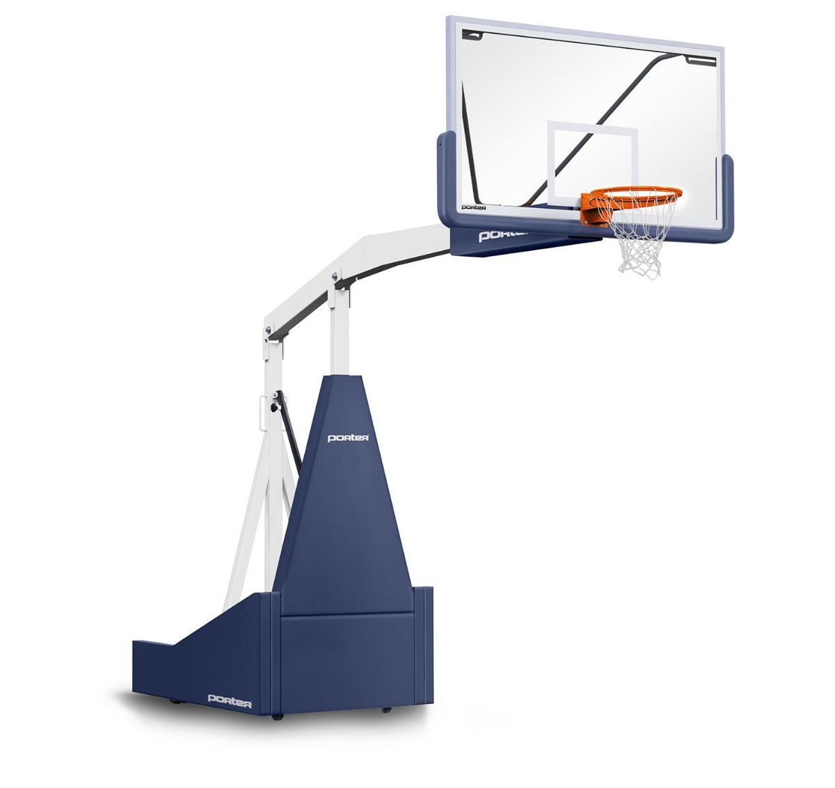 Porter Athletic 1135 Competition Portable Backstop Navy Blue, White, No Graphics