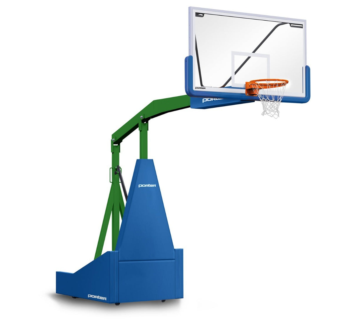 Porter Athletic 1135 Competition Portable Backstop Royal Blue, Kelly Green, No Graphics
