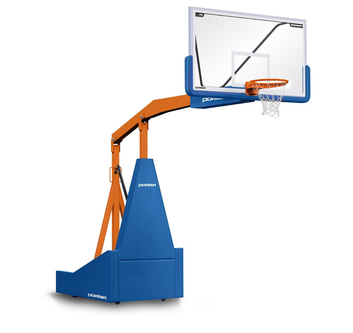 Porter Athletic 1135 Competition Portable Backstop Royal Blue, Orange, No Graphics