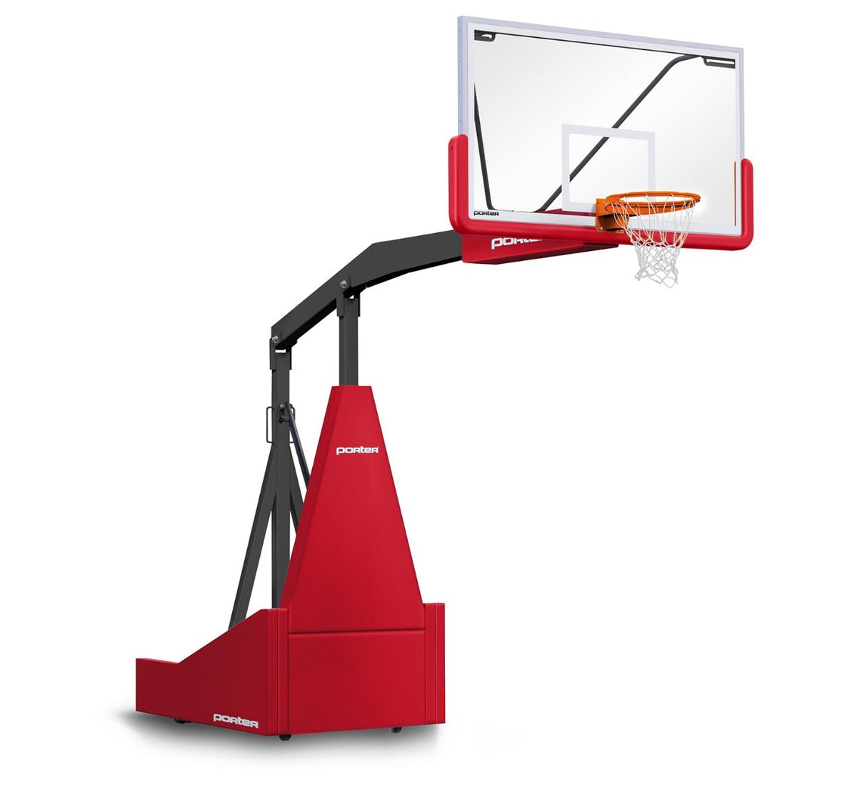 Porter Athletic 1135 Competition Portable Backstop Red, Black, No Graphics