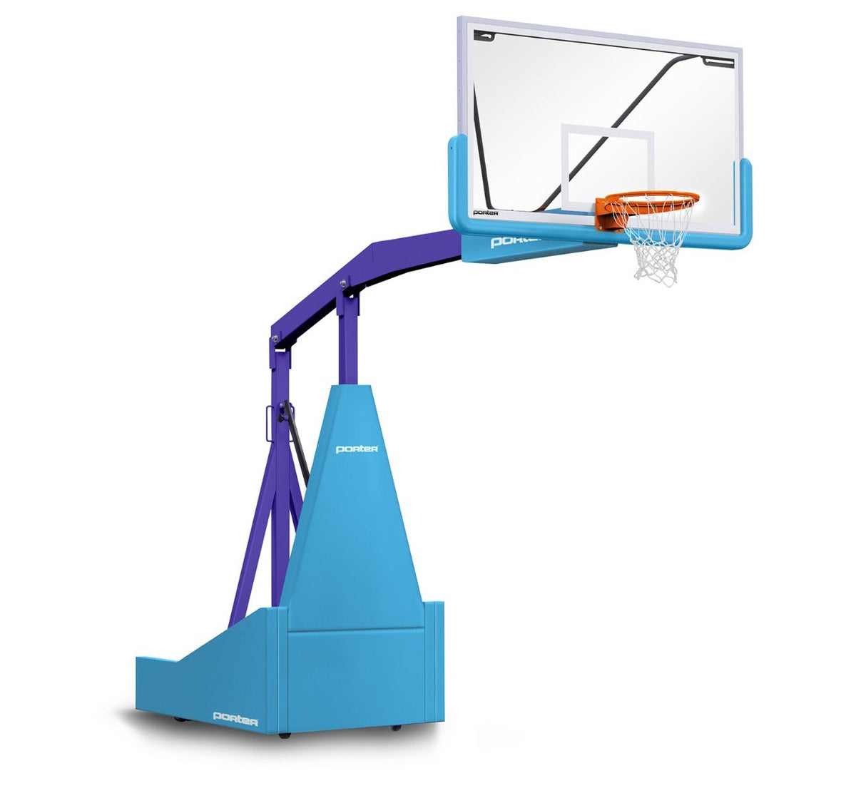 Porter Athletic 1135 Competition Portable Backstop Light Blue, Purple, No Graphics
