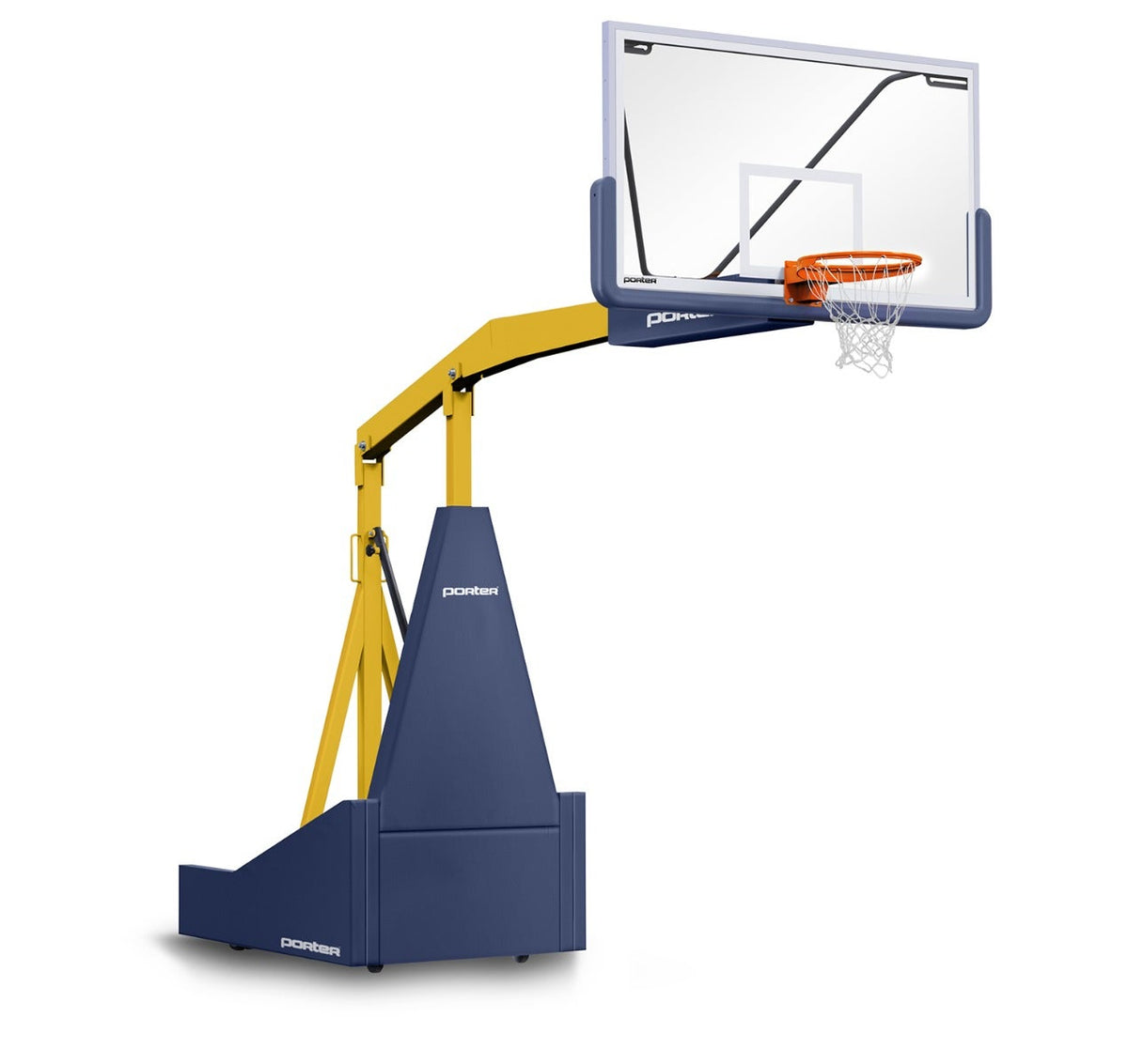 Porter Athletic 1135 Competition Portable Backstop Navy Blue, Old Gold, No Graphics