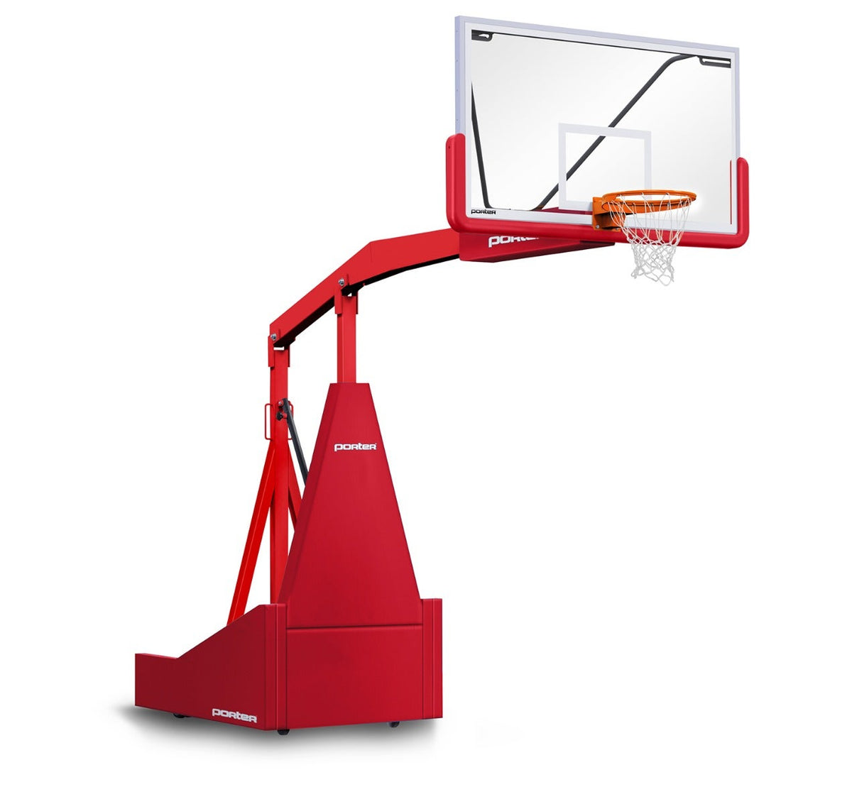 Porter Athletic 1135 Competition Portable Backstop Red, Red, No Graphics