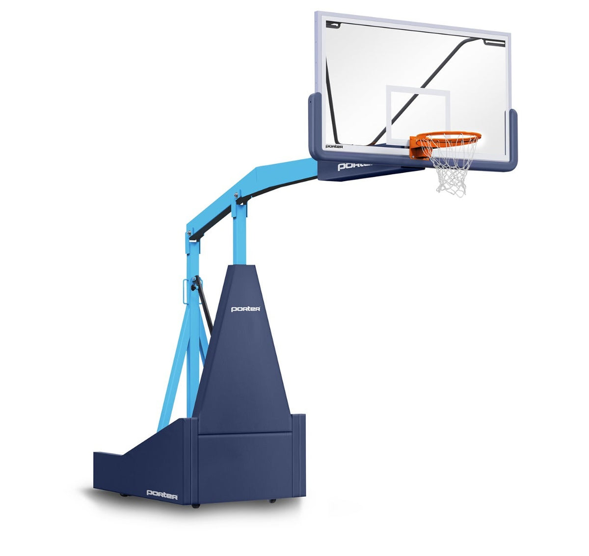 Porter Athletic 1135 Competition Portable Backstop Navy Blue, Light Blue, No Graphics