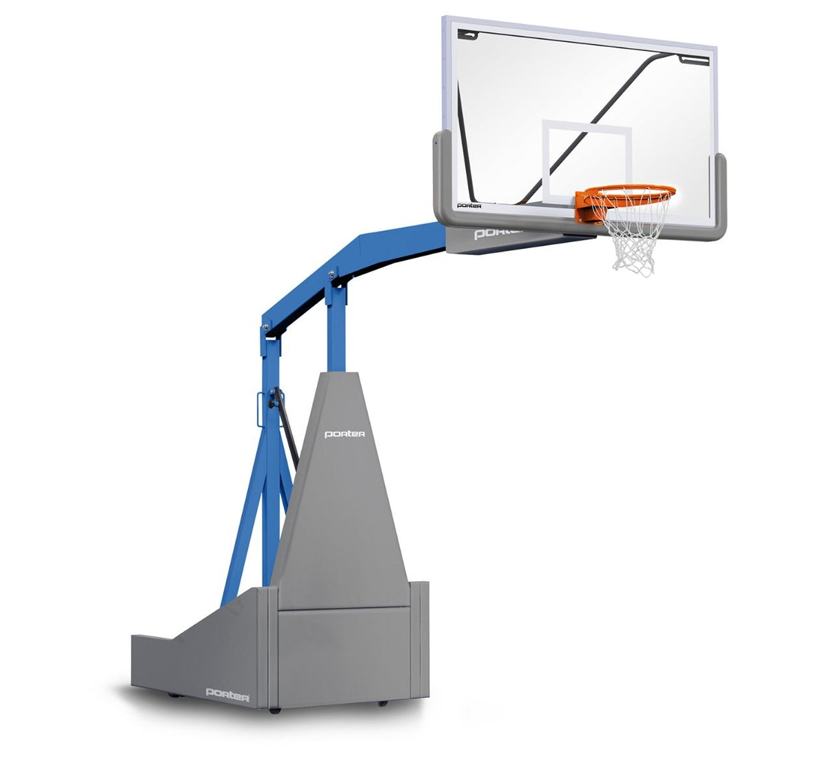 Porter Athletic 1135 Competition Portable Backstop Gray, Royal Blue, No Graphics
