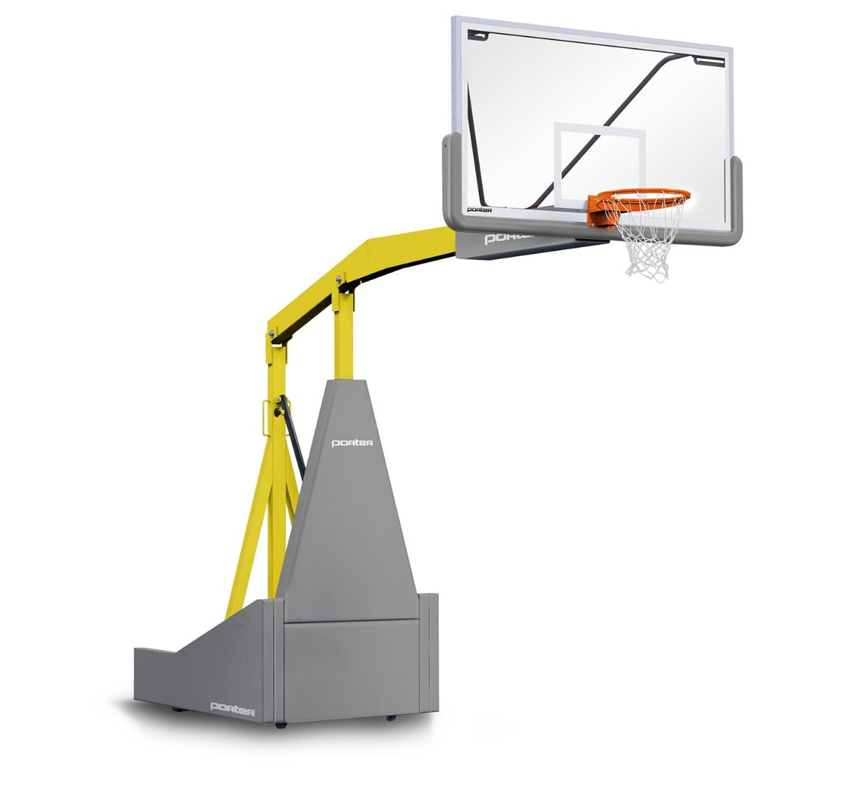 Porter Athletic 1135 Competition Portable Backstop Gray, Yellow Gold, No Graphics
