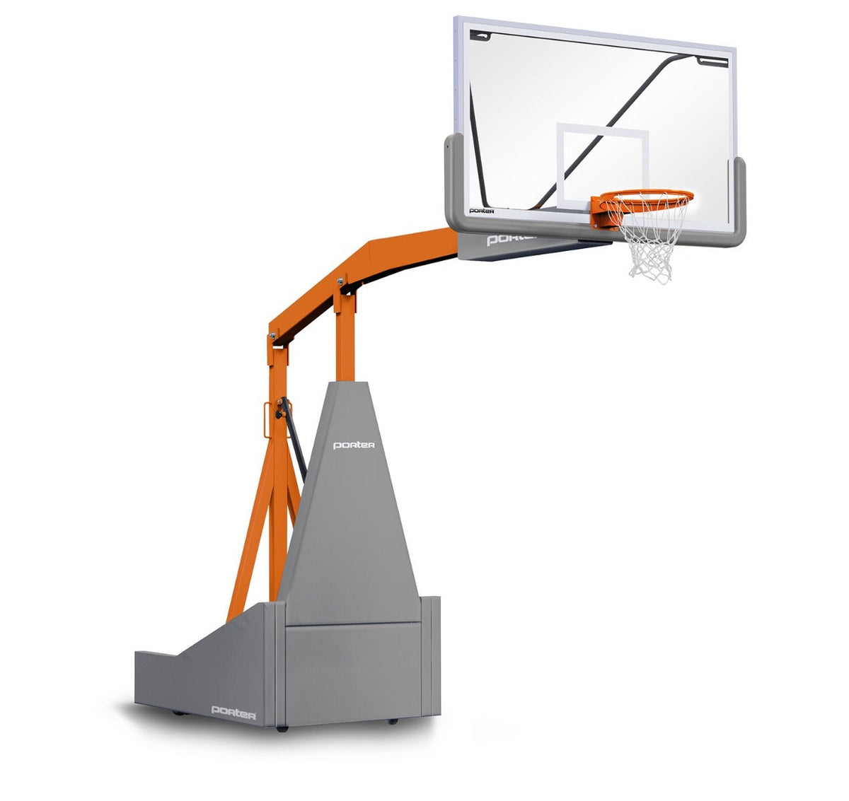 Porter Athletic 1135 Competition Portable Backstop Gray, Orange, No Graphics