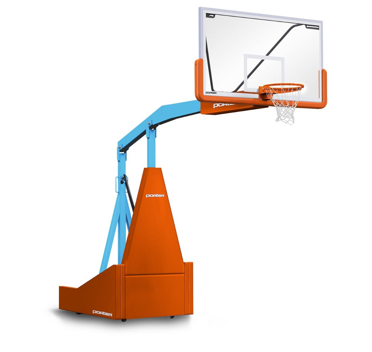 Porter Athletic 1135 Competition Portable Backstop Orange, Light Blue, No Graphics