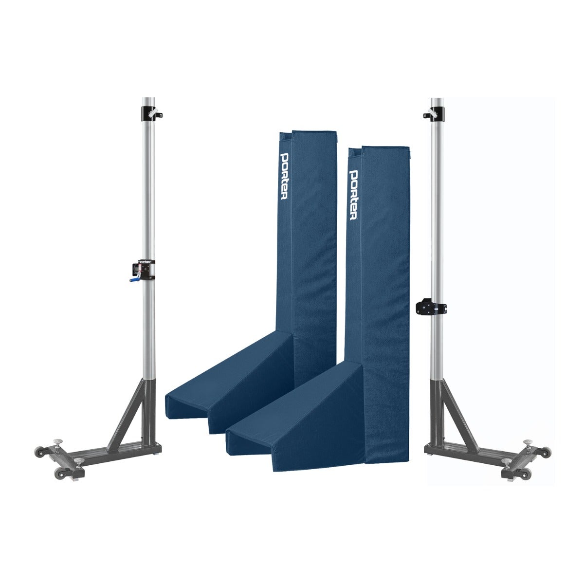 Porter Athletic Powr Rib Ii Vb T-Base Standards With Pads End Standards, Light Blue, No Graphics