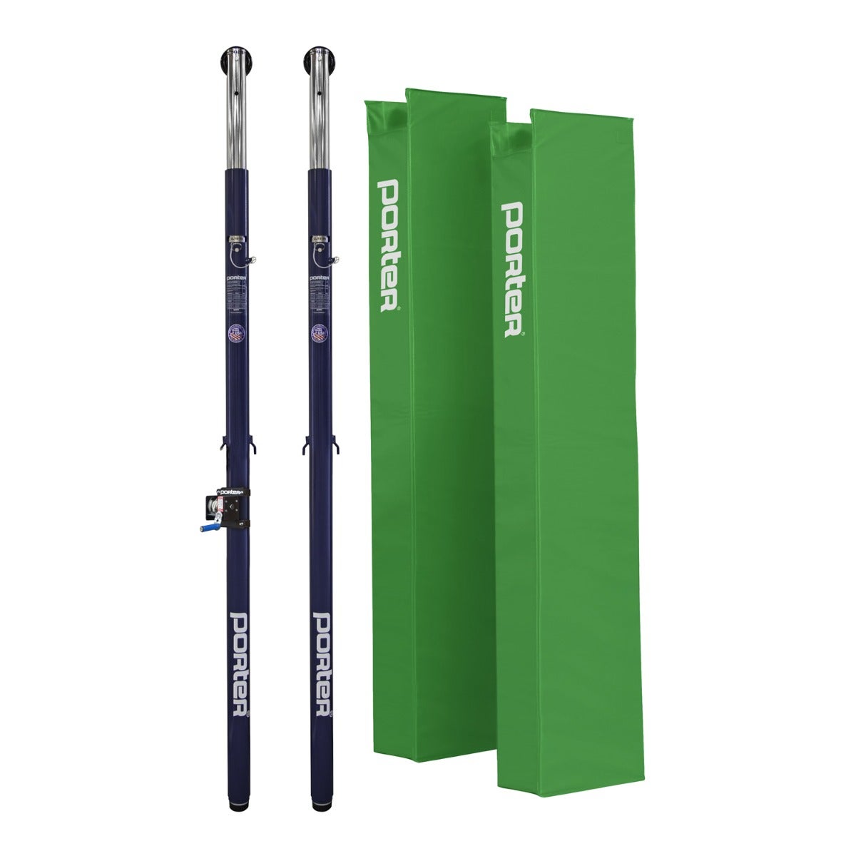 Porter Athletic Powr Steel Vb End Standards With Pads Black, Graphics