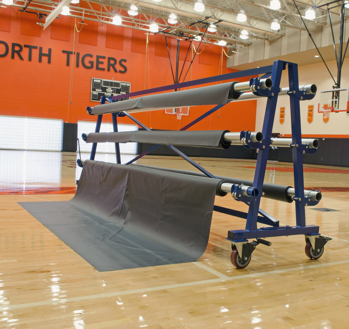 Porter Athletic Floor Cover Transport/Storage Cart 6 Roller