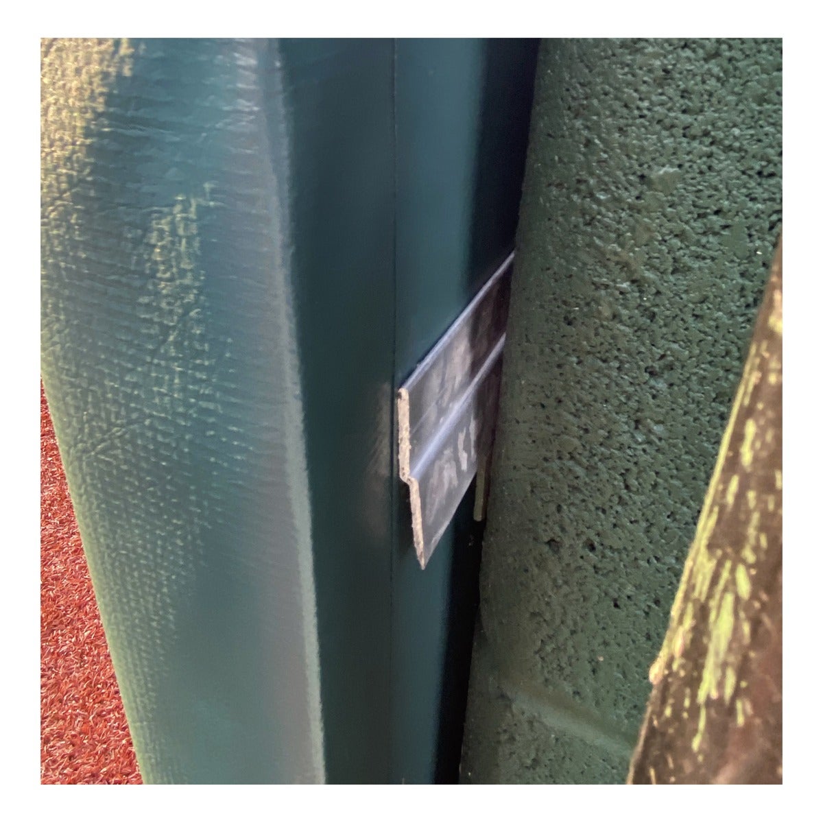 Gill Athletics Essentials Outdoor Wall Pads "Z" Clips (not included) allow for seasonal removal, repair, or replacement