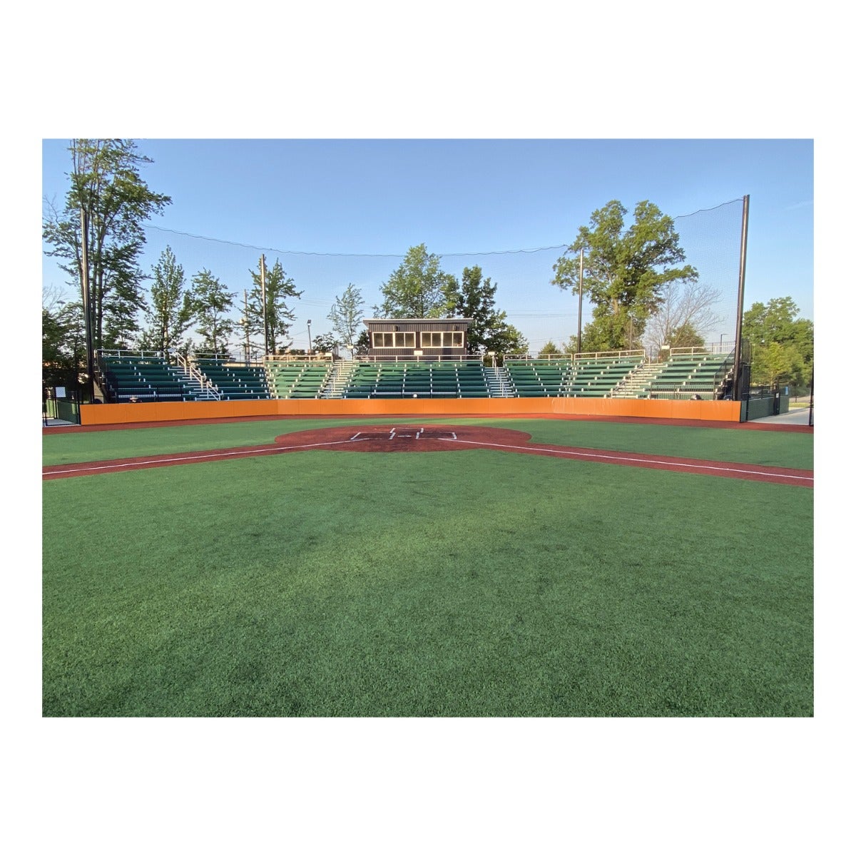 Gill Athletics Essentials Outdoor Wall Pads 6' or less, Orange, No Graphics