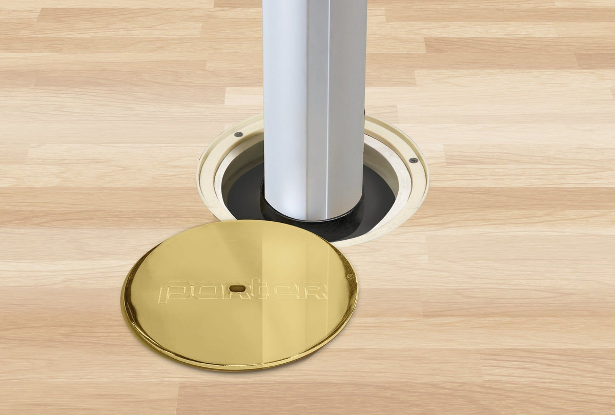Gill Athletics Indoor Floor Sleeve; 4" Square Chrome Cover