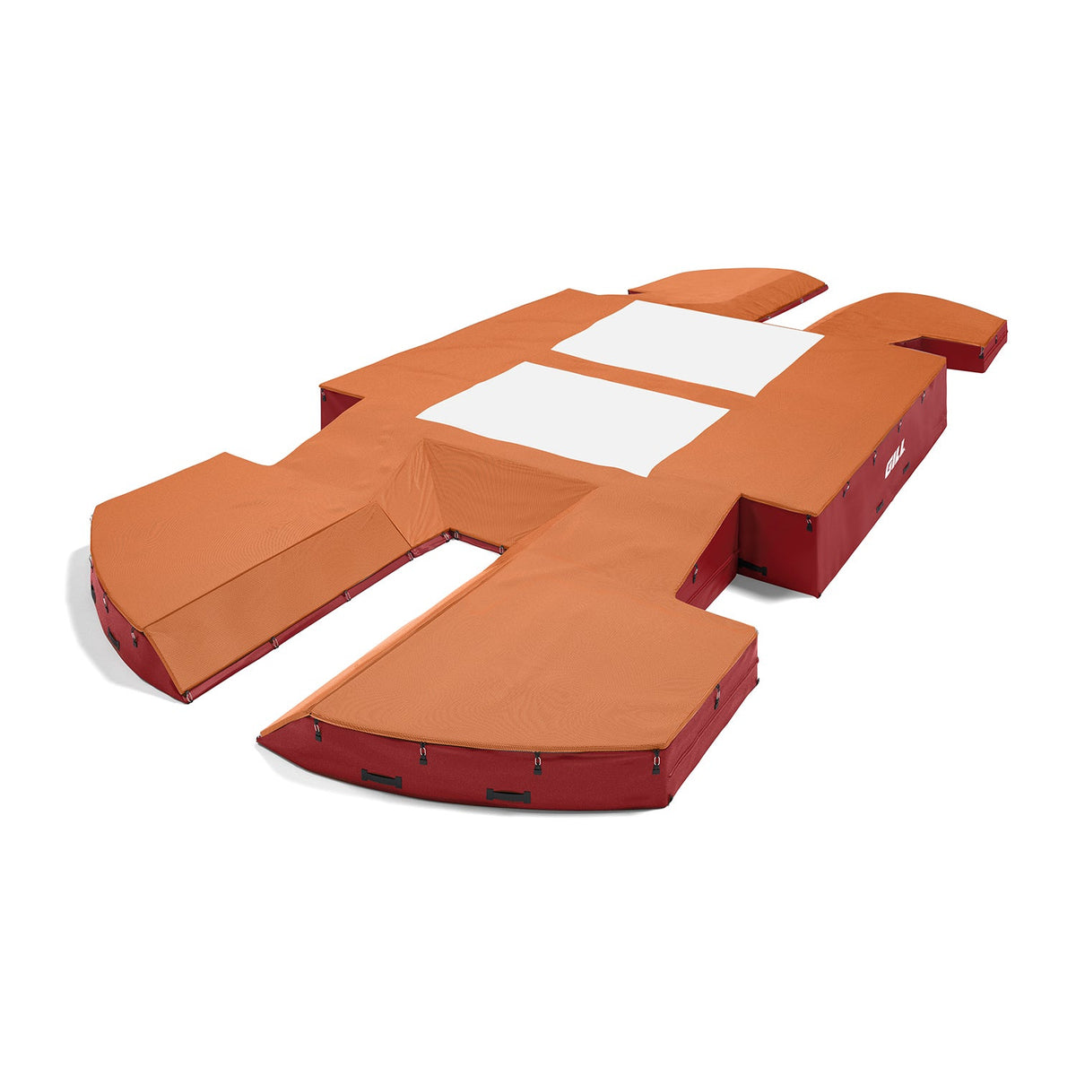 Gill Athletics AGX M4 Double Front Pole Vault Landing System (21'6" X 44'2" X 32") Orange, Red
