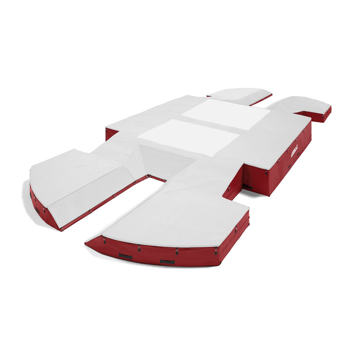 Gill Athletics AGX M4 Double Front Pole Vault Landing System (21'6" X 44'2" X 32") White, Red