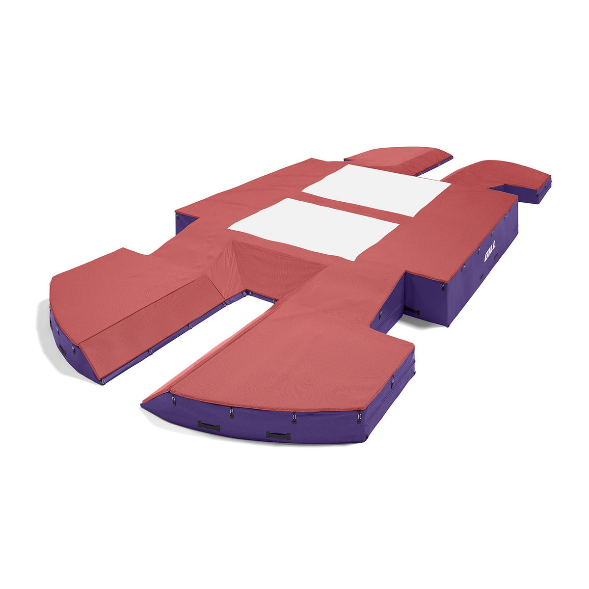 Gill Athletics AGX M4 Double Front Pole Vault Landing System (21'6" X 44'2" X 32") Red, Purple