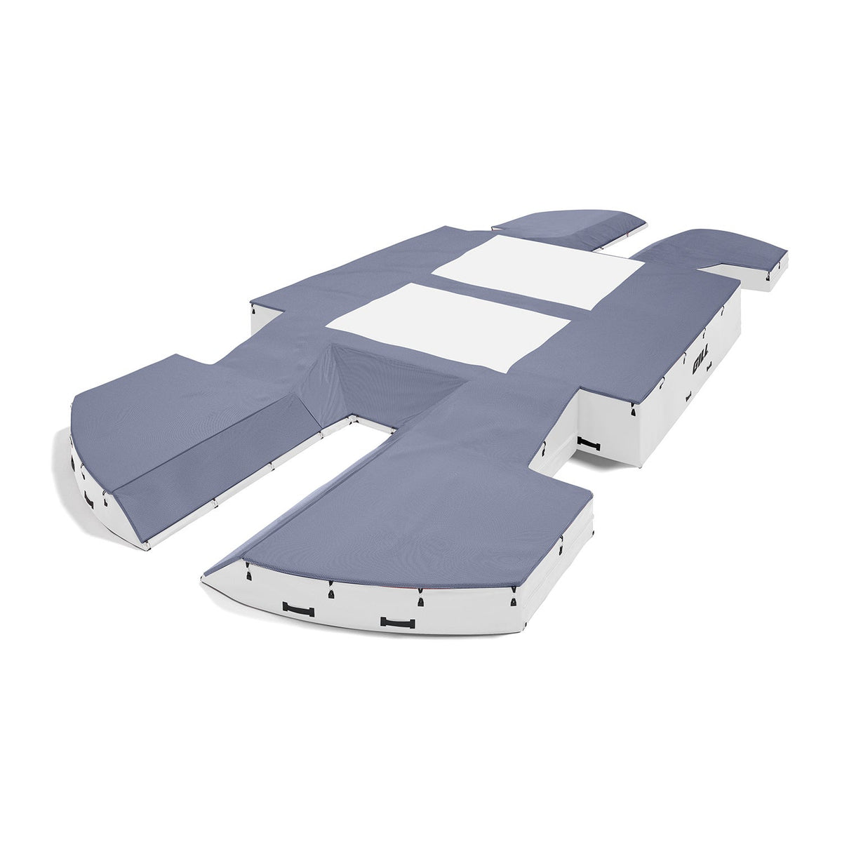 Gill Athletics AGX M4 Double Front Pole Vault Landing System (21'6" X 44'2" X 32") Royal Blue, White