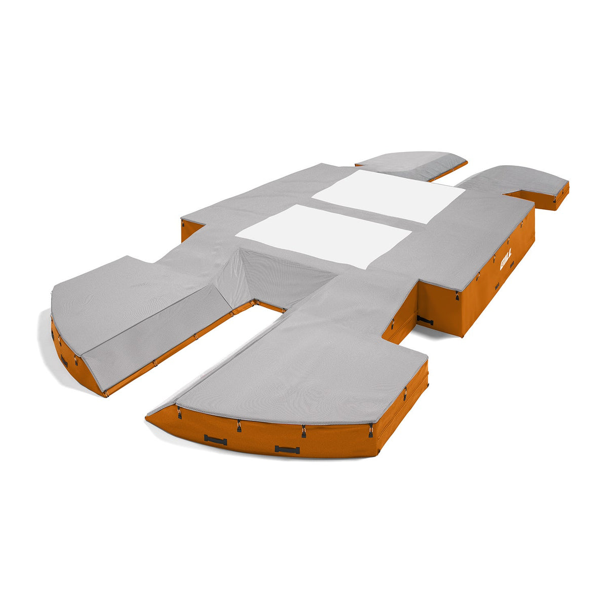 Gill Athletics AGX M4 Double Front Pole Vault Landing System (21'6" X 44'2" X 32") Gray, Orange