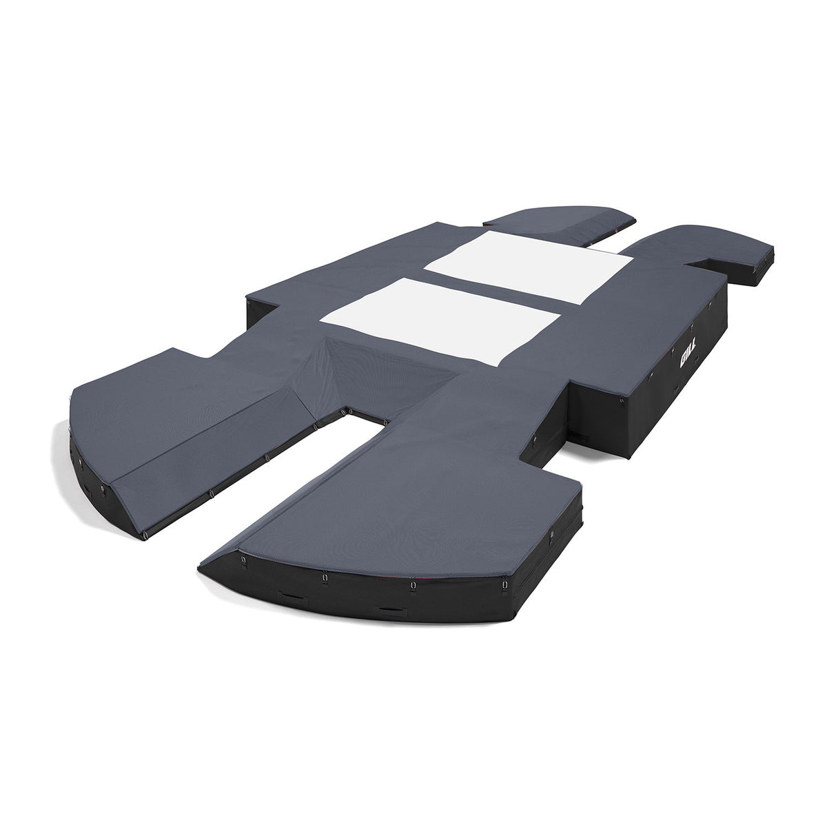 Gill Athletics AGX M4 Double Front Pole Vault Landing System (21'6" X 44'2" X 32") Navy Blue, Black