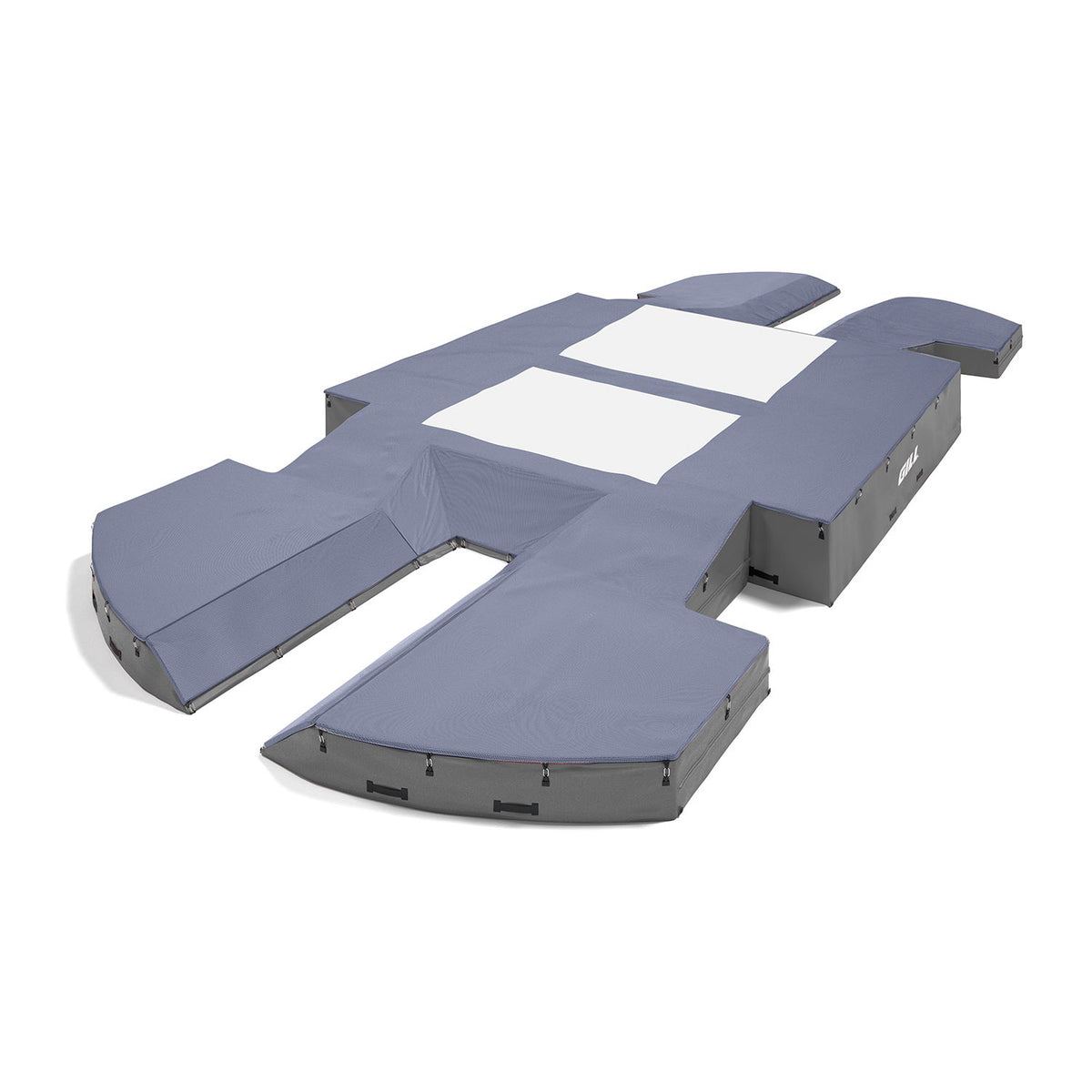 Gill Athletics AGX M4 Double Front Pole Vault Landing System (21'6" X 44'2" X 32") Royal Blue, Gray