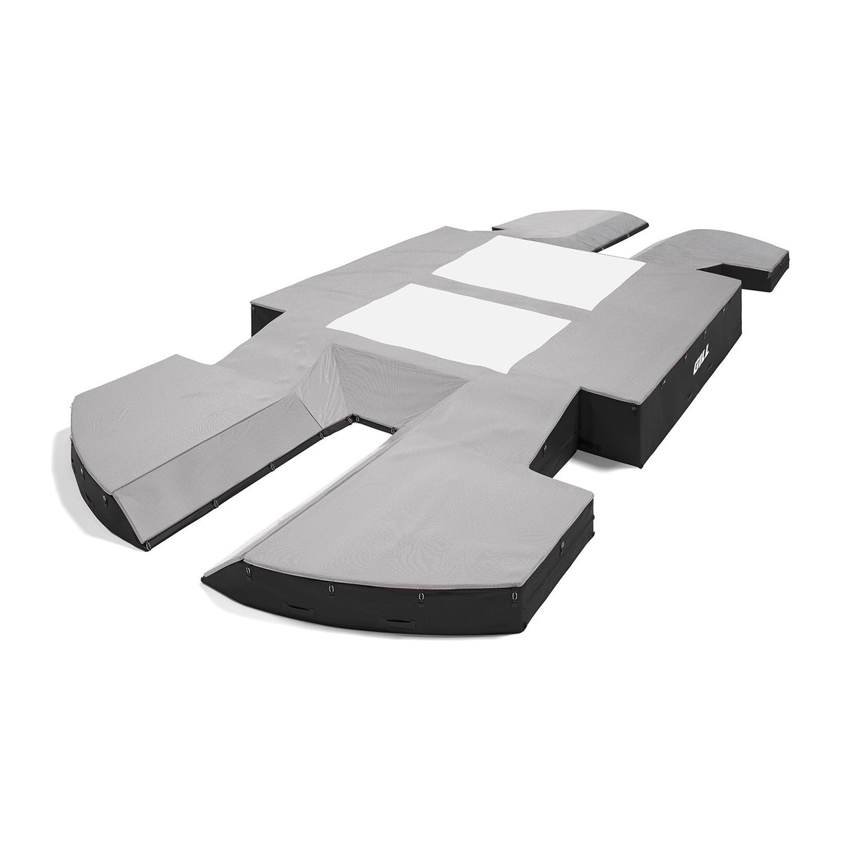 Gill Athletics AGX M4 Double Front Pole Vault Landing System (21'6" X 44'2" X 32") Gray, Black