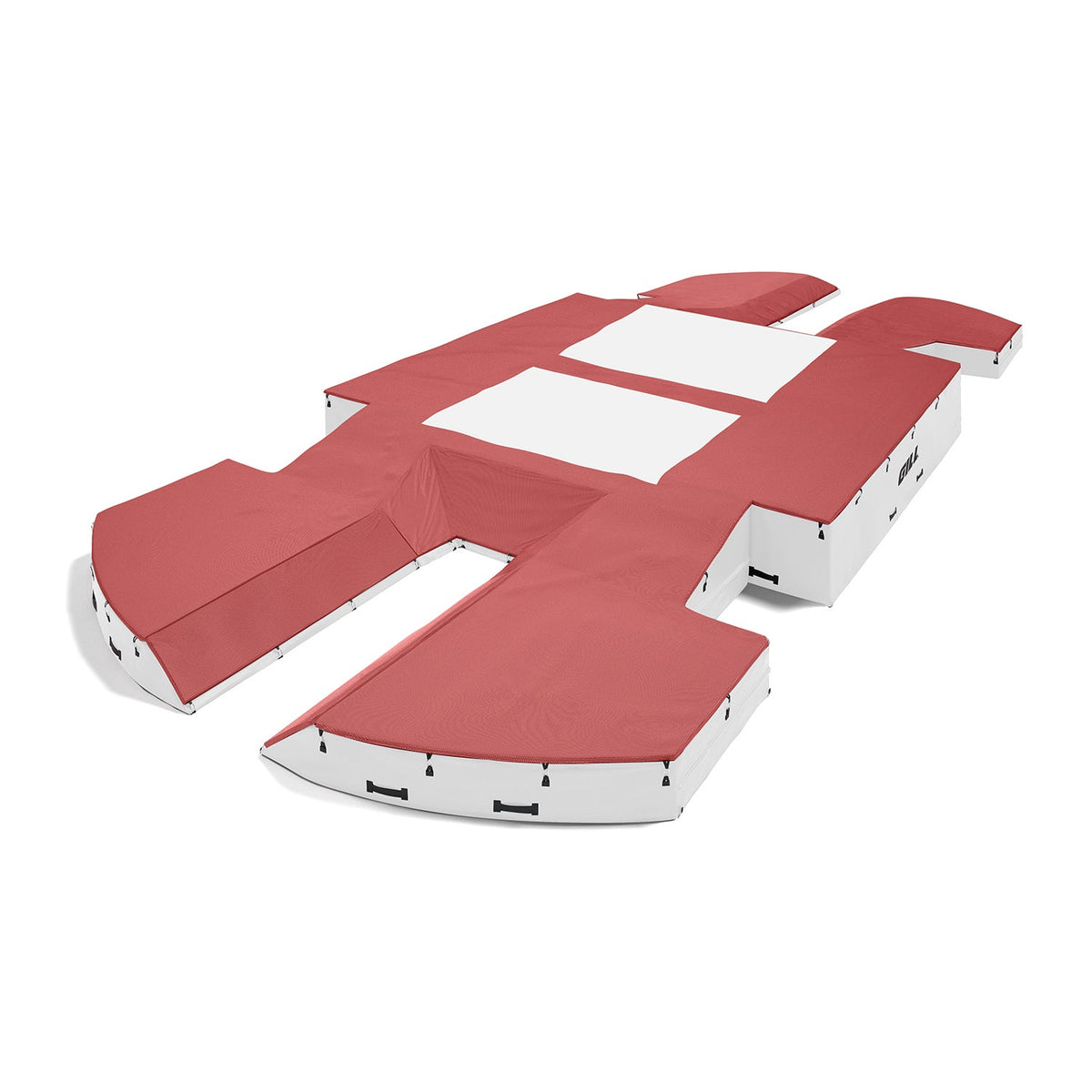 Gill Athletics AGX M4 Double Front Pole Vault Landing System (21'6" X 44'2" X 32") Red, White