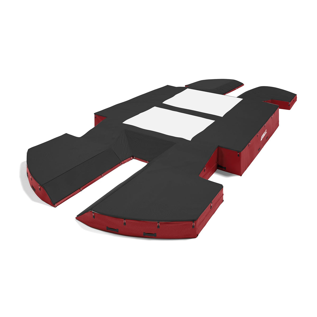 Gill Athletics AGX M4 Double Front Pole Vault Landing System (21'6" X 44'2" X 32") Black, Red