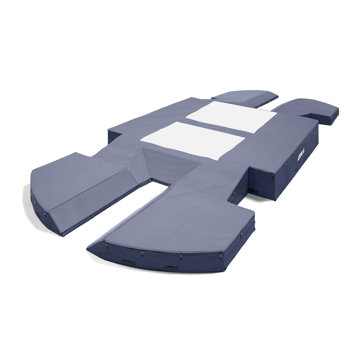 Gill Athletics AGX M4 Double Front Pole Vault Landing System (21'6" X 44'2" X 32") Royal Blue, Navy Blue