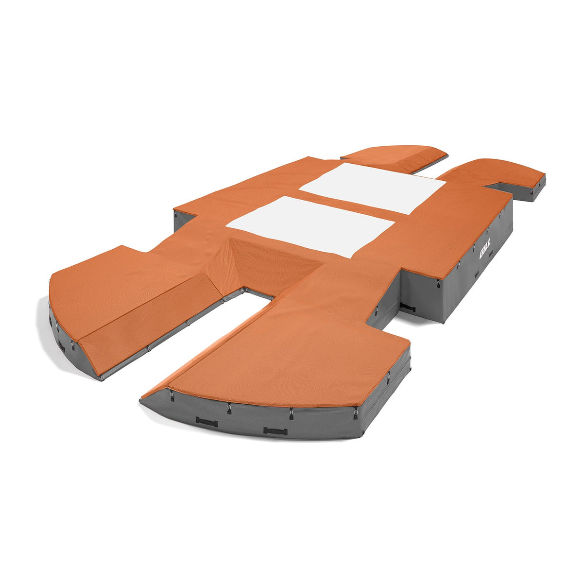 Gill Athletics AGX M4 Double Front Pole Vault Landing System (21'6" X 44'2" X 32") Orange, Gray
