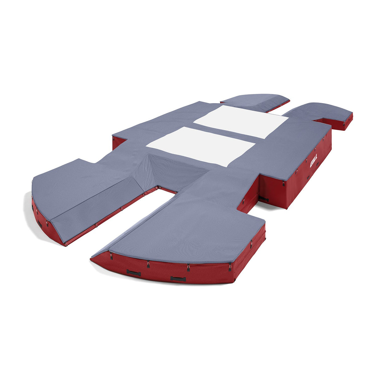Gill Athletics AGX M4 Double Front Pole Vault Landing System (21'6" X 44'2" X 32") Royal Blue, Red